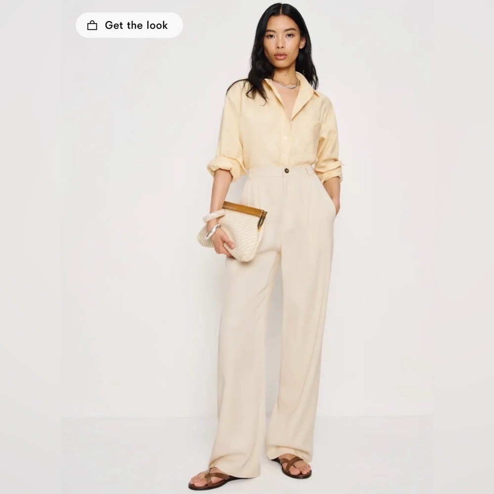 REFORMATION The Mason Pant Sz 2‎ in Sugar Cream